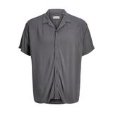 JACK & JONES JJEJEFF SOLID RESORT SHIRT S/S SN Erkek Gömlek, Castlerock, L