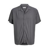 JACK & JONES JJEJEFF SOLID RESORT SHIRT S/S SN Erkek Gömlek, Castlerock, M