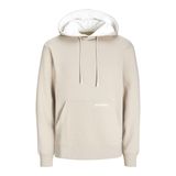 JACK & JONES JJELEGACY SWEAT HOOD NOOS Erkek Sweatshirt, Moonbeam, XXL