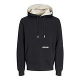 JACK & JONES JJELEGACY SWEAT HOOD NOOS Erkek Sweatshirt, Siyah, L