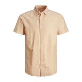 Jack & Jones Jjelinen Shirt SS SN PLS Açık Turuncu Erkek T-shirt