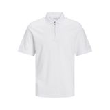 Jack & Jones Jjemac Zip SS POLO SN Beyaz Erkek T-Shirt