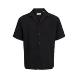JACK & JONES JJEMATTEO RESORT SHIRT SS SN Erkek Gömlek, Black, L
