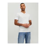 Jack & Jones Jjeorganic Basic Tee Ss V-Neck Noos White Erkek T-shirt