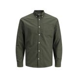 Jack & Jones Jjeoxford Shırt L/s S21 Noos Erkek Gömlek Haki
