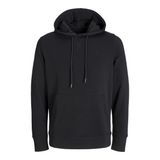 JACK & JONES JJEPAULOS SWEAT HOOD NOOS Erkek Sweatshirt, Siyah, M
