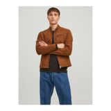 Jack & Jones JJEROCKY JACKET NOOS Dik Yaka Belden Kemerli Suni Deri Slim Fit Biker Ceket