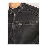 Jack & Jones Jjerocky Jacket Noos Siyah Erkek Deri Ceket 12273226 SİYAH Eskitme