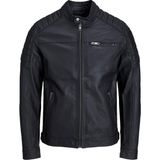 Jack & Jones Jjerocky Trendy Erkek Pu Deri Mont Siyah 12147218 V5