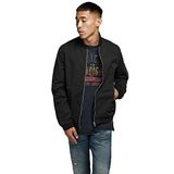 Jack & Jones Jjerush Bomber Ceket, M, 12165203, Black, Erkek