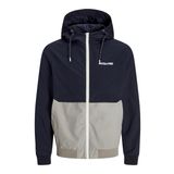 JACK & JONES JJERUSH HOOD BOMBER NOOS Erkek Bomber Ceket, Sky Captain, S