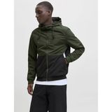 Jack & Jones Jjerush Hood Bomber Noos Siyah-Yeşil Erkek Mont 12200208 - Siyah - Yeşil