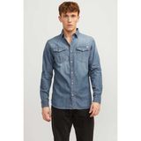 Jack & Jones JJESHERIDAN SHIRT L/S NOO Mavi Erkek Gömlek - 2XL