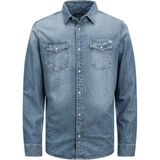 Jack & Jones JJESHERIDAN SHIRT L/S NOO Mavi Erkek Gömlek