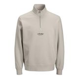 Jack & Jones Jjesoho Sweat Quarter Zip Hn Noos Sweat, M, 12278793, Moonbeam, erkek