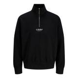 Jack & Jones Jjesoho Sweat Quarter Zip Hn Noos Sweat, XL, 12278793, Black, erkek
