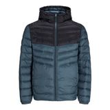 JACK & JONES JJESPRINT PUFFER HOOD NOOS Erkek Kapitone Ceket, Koyu Yeşil, L