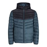 JACK & JONES JJESPRINT PUFFER HOOD NOOS Erkek Kapitone Ceket, Koyu Yeşil, M