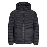 JACK & JONES JJESPRINT PUFFER HOOD NOOS Erkek Kapitone Ceket, Siyah, XXL