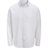 Jack & Jones Jjesummer Linen Blend Erkek Keten Karışımlı Uzun Kollu Gömlek Yazlık - Beyaz - XL