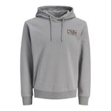 Jack & Jones JJGEPLAS Kapüşonlu Sweatshirt, 2XL, 12279119, gri, erkek