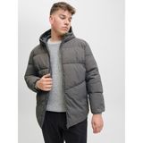 Jack & Jones Jjglobal Puffer Jacket Pls Erkek Gri Büyük Beden Şişme Mont 2025 Kış Sezonu 12283873-05 - XXXXL/REG