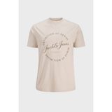 Jack & Jones Jjgrayson Pamuklu Relaxed Fit Baskılı Bisiklet Yaka T Shirt Erkek T Shirt 12288377 - Bej - 2XL