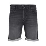 JACK & JONES JJIRICK JJICON I.K. SHORTS SQ 062 SN Erkek Şort, Black Denim, M