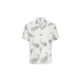 JACK & JONES, JJJEFF ABSTRACT PRINT RESORT SHIRT SS, Gömlek, Erkek, Kirli Beyaz, S