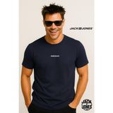 Jack & Jones Jjmıne Logolu Sırtı Baskılı Lacivert Erkek Tişört 12278513 - Çok Renkli