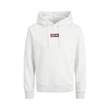 JACK & JONES JJPAN SWEAT HOOD Erkek Sweatshirt White Melange L