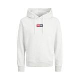 JACK & JONES JJPAN SWEAT HOOD Erkek Sweatshirt White Melange M