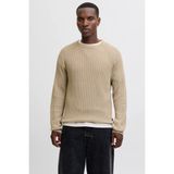 Jack & Jones Jjpannel Pamuk Karışım Regular Fit Bisiklet Yaka Kazak Erkek Kazak 12278916 - Koyu Bej - 2XL