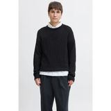 Jack & Jones Jjpannel Pamuk Karışım Regular Fit Bisiklet Yaka Kazak Erkek Kazak 12278916 - Siyah