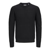 Jack & Jones Jjroy Knit Crew Neck Siyah Erkek Örgü Kazak