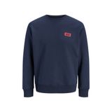 Jack & Jones Jjrush Sweat Crew Neck Lacivert Erkek Sweatshirt 12298426