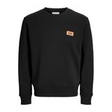 Jack & Jones JJRUSH SWEAT CREW NECK SN Sweatshirt, XL, 12298426, Black, erkek