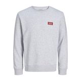 Jack & Jones JJRUSH SWEAT CREW NECK SN Sweatshirt, XL, 12298426, White Melange, erkek