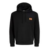 Jack & Jones JJRUSH SWEAT HOOD Kapüşonlu Sweatshirt, S, 12298428, Black, erkek