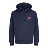 Jack & Jones JJRUSH SWEAT HOOD Kapüşonlu Sweatshirt, XL, 12298428, Navy Blazer, erkek