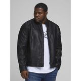 Jack & Jones Jjwarner Erkek Pu Deri Mont Siyah 12182461 V10