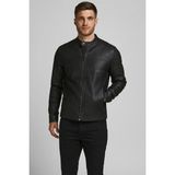Jack & Jones Jjwarner Erkek Pu Deri Mont Siyah 12182461 V8