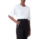 Jack & Jones Jjxx Jxandrea Loose Ss Logo Tee Jrs Noos Bright White Print Black Logo Kadın T-shirt