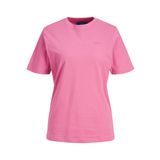 Jack & Jones JJXX Jxanna REG SS Every Logo TEE JRS Noos Carmine Rose Print Magenta Jjxx Logo Kadın T-shirt