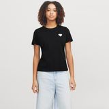 Jack & Jones Jjxx JXCARLY REG FIT SS TEE JR Siyah Kadın Kısa Kol T-Shirt