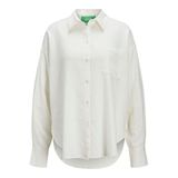 JACK & JONES JJXX JXJAMIE BREEZE SUMMER LS SHIRT WVN SN Kadın Gömlek, Blanc de Blanc, M