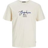 Jack & Jones Joraruba Branding Tee Ss Crew Neck Krem Rengi Erkek T-shirt