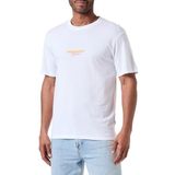 Jack & Jones Joraruba Puff Branding Tee Ss Parlak Beyaz Bisiklet Yaka Erkek T-shirt