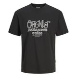 Jack & Jones Jorbushwick Box Tee Ss Siyah Bisiklet Yaka Erkek T-shirt