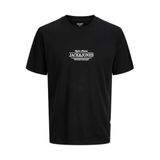 JACK & JONES Jorcassis Minimal Tee Ss Crew Neck Tişört, M, 12295049, Black, Erkek